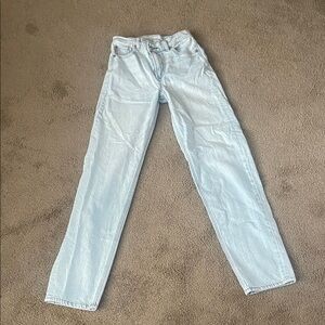 American Eagle Outfitters Light Wash Straight Leg Jeans